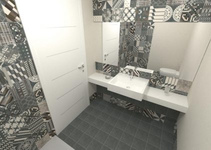 Le cementine per rivestire il bagno, render di Esagono ceramiche Le cementine per rivestire il bagno, render di Esagono ceramiche