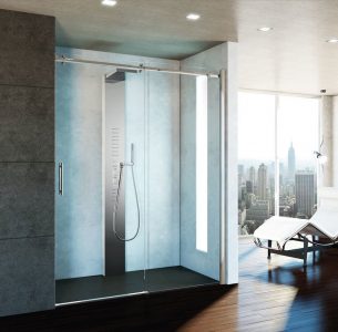 Doccia walk-in di Ideal Standard Magnum per Esagono Doccia walk-in di Ideal Standard Magnum per Esagono
